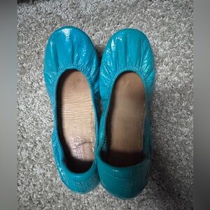 Tieks Turquoise Leather Flats